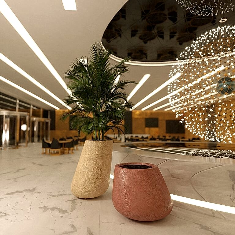 Toplantı Salonlarında Hafif Beton Saksı Kullanımı